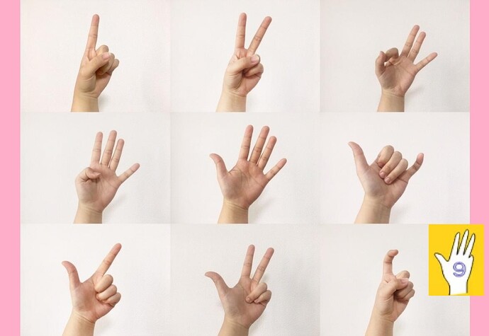 1到10手勢
