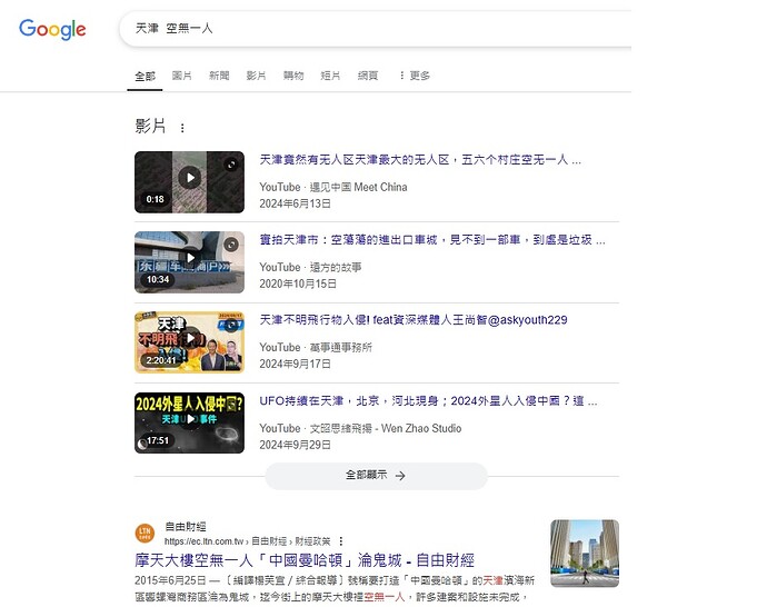 天津 空無一人