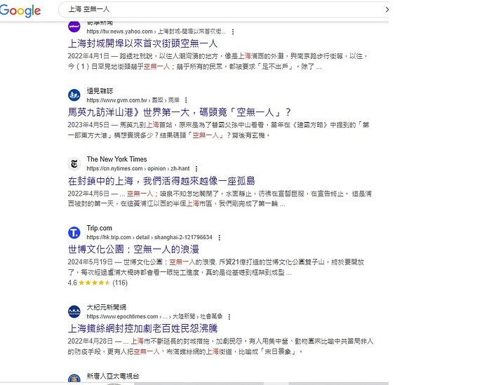 上海 空無一人