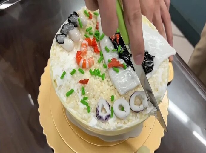 鹹粥創意蛋糕